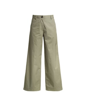 Parajumpers Amazonas saliegroene wijd uitlopende broek