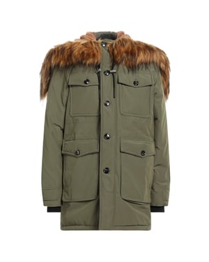 Dieselgroene winterjas met capuchon
