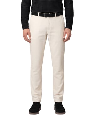 Alberto move-smart chino beige slim fit katoen
