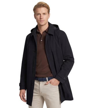 Tussenjas Bugatti waterdicht donkerblauw wijde fit