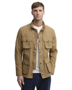 zomerjas Barbour camel rits knopen normale fit