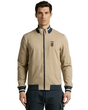 Sweatvest Aeronautica Militare beige normale fit