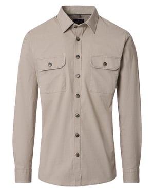 Beige Overshirt Casa Moda katoen effen
