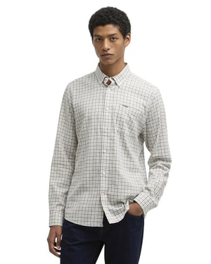 Overhemd Barbour Tailored Fit groen geruit borstzak
