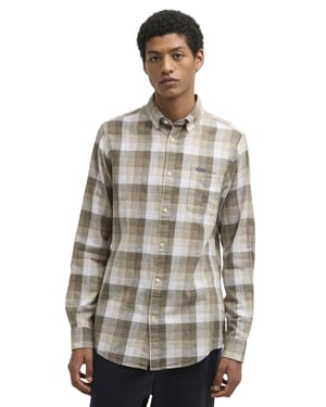 Overhemd Barbour Tailored Fit bruin ruiten print
