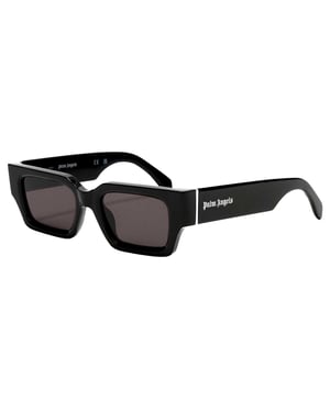 Palm Angels Heren Hyde Rechthoekige Zonnebril (Zwart/Donkergrijs)