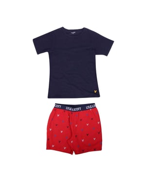 Lyle & Scott Jongens All-Over Print Loungewear Set (Blauw)