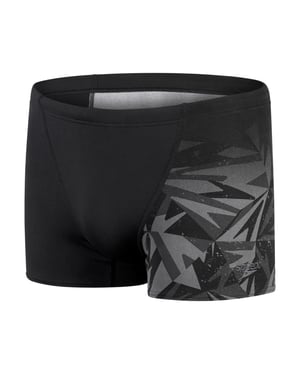 Speedo Geometrische zwembroeken voor heren (Zwart/Grijs)