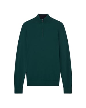 Ted Baker Artiss Core Donkergroene Quarter Zip