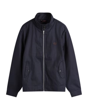 Fred Perry Marineblauwe Harrington-jas
