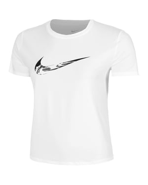 Nike Dri-fit One Swoosh Hardloopshirt In Wit