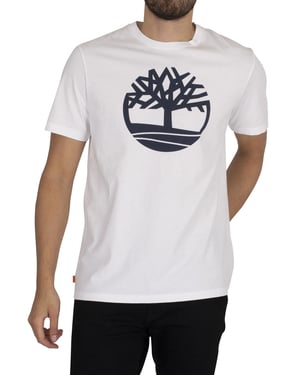 Timberland T-Shirt Met Merknaam, Wit