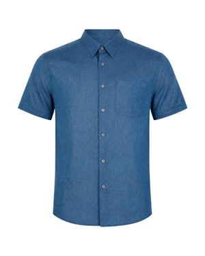 Ted Baker Palomas Marineblauwe Linnen Overhemd