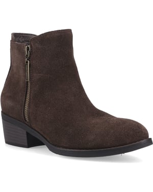 Hush Puppies Ingrid Suède Dames Chocolade Hakken Enkelbooties