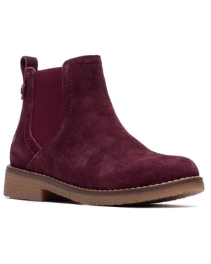 Hush Puppies Maddy Suède Dames Plum Boots