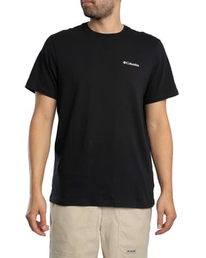 Columbia Outdoor T-Shirt Met Grafische Print Op De Achterkant, Zwart
