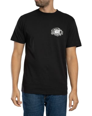 Vans Hot Lines Back Graphic T-Shirt, Zwart