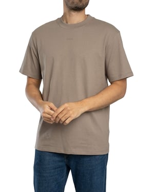 HUGO T-Shirt Met Dapolino-Logo, Bruin
