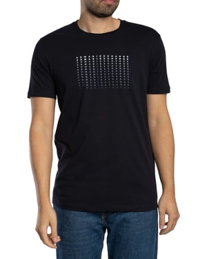 Armani Exchange Slim Brand Repeat Graphic T-Shirt, Blauw