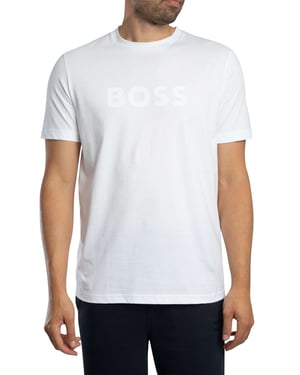 BOSS T-Shirt Met Logo, Wit