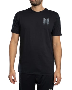 Under Armour Losvallend T-Shirt Met Wazig Logo Op De Achterkant, Zwart
