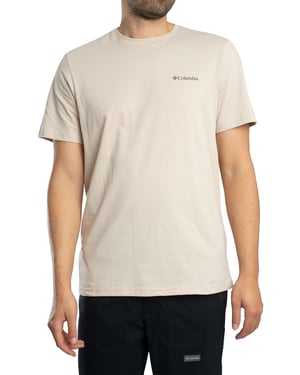 Columbia Outdoor T-Shirt Met Grafische Print Op De Achterkant, Beige