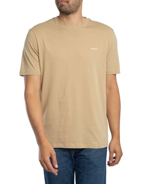HUGO T-Shirt Met Dero222-Logo, Beige