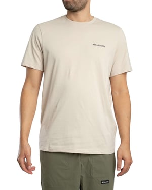 Columbia Grafisch T-Shirt Met Logo Op De Achterkant, Beige