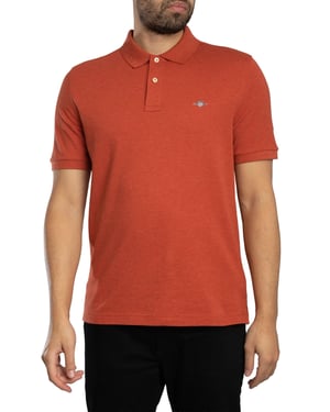 GANT Normaal Shield Piqué Poloshirt, Rood