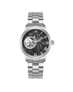August Semi-Skeleton Automatisch Horloge