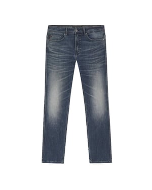 Boss Herenjeans van Delaware Denim, slim fit, middelhoge taille (Marine)