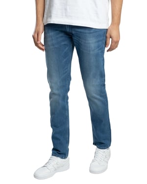 Replay Grover Rechte Jeans, Blauw