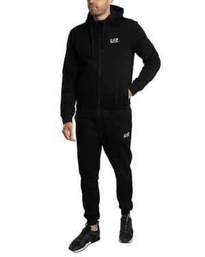 EA7 Train Core Zip Hoodie Trainingspak, Zwart