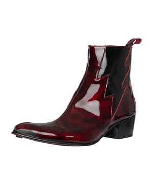 Jeffery West Leren Chelsea-Laarzen Met Bliksemrits, Rood