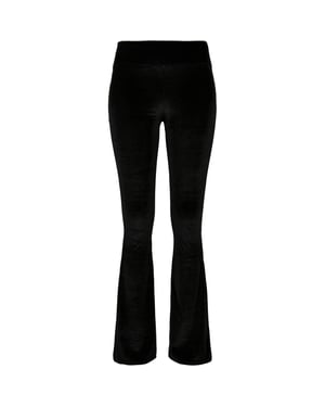 Urban Classics Dames/Dames Fluwelen Hoge Taille Bootcut Legging (Zwart)