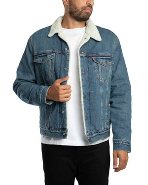 Levi's Type 3 Sherpa Trucker Jacket, Blauw