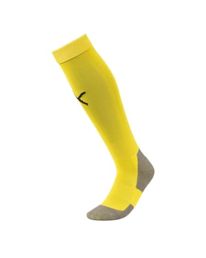 Puma LIGA Core voetbalsokken voor kinderen/jongeren (Geel/zwart)
