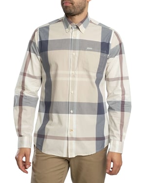 Barbour Harris Getailleerd Tartan Overhemd, Grijs