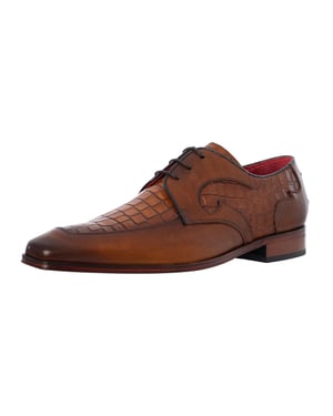Jeffery West Derbyschoenen Van Krokodillenleer, Bruin