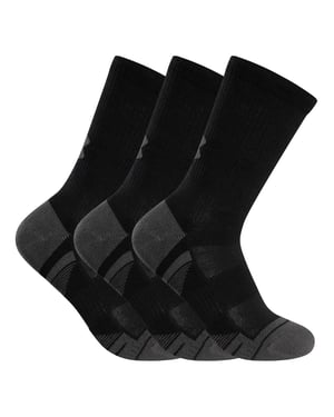 Under Armour 3-Pack Performance Tech Crew-Sokken, Zwart