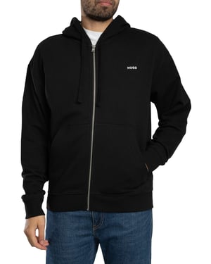 HUGO Dapozip Zip Hoodie, Zwart