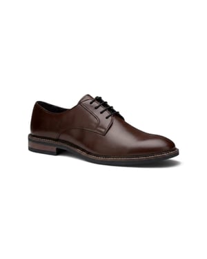 John White herenschoenen van zwart leer met gladde neus en vetersluiting - Tanner