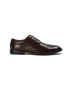 Paul Andrew herenschoenen, donkerbruine wingtip brogue derby's - Cambridge
