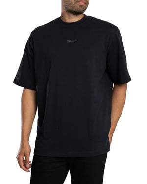 Armani Exchange Comfort T-Shirt Met Centraal Logo, Blauw