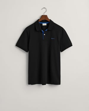 GANT Korte Mouw Contrast Piqué Rugger Regular Fit