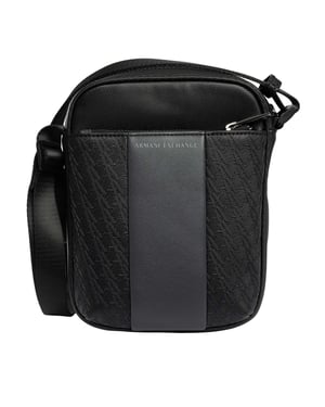 Armani Exchange Merk Schoudertas, Zwart