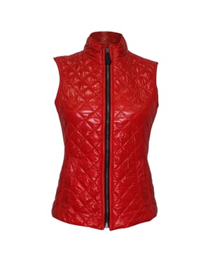 Burberry Gequilted Ritsdown Vest in Rood Polyamide