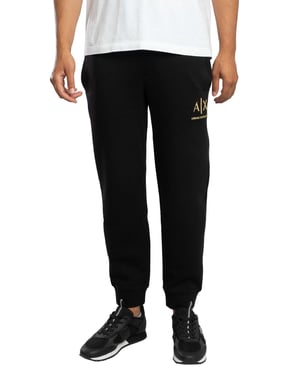 Armani Exchange Logo Joggers, Zwart