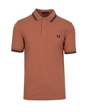 Fred Perry Twin Tipped Poloshirt Licht Rust/Frans Marineblauw