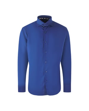 Aquascutum effen wit overhemd met lange mouwen